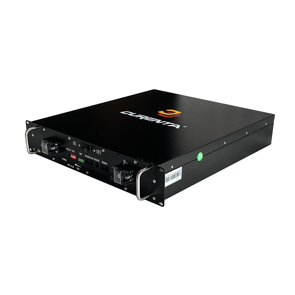 CURENTA 48V 50AH 2.5KWh Rack Mounted LiFePO4 Lithum Battery Pack IP65 Build in Smart BMS,Up to 6000+ Deep Cycle &10-Year Lifetime for Off-Grid, Home Solar Power Energy Storage System EU Stock Fast Shiping