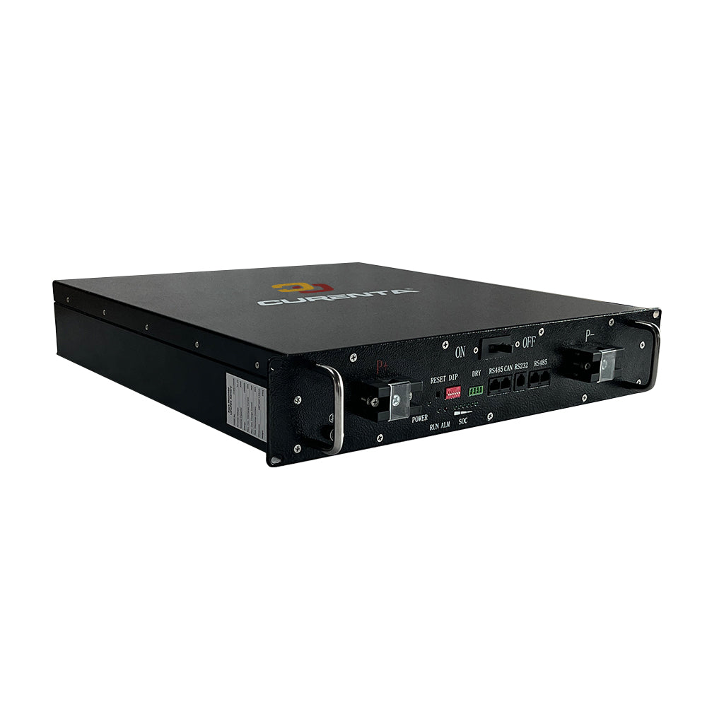 CURENTA 48V 50AH 2.5KWh Rack Mounted LiFePO4 Lithum Battery Pack IP65 Build in Smart BMS,Up to 6000+ Deep Cycle &10-Year Lifetime for Off-Grid, Home Solar Power Energy Storage System EU Stock Fast Shiping