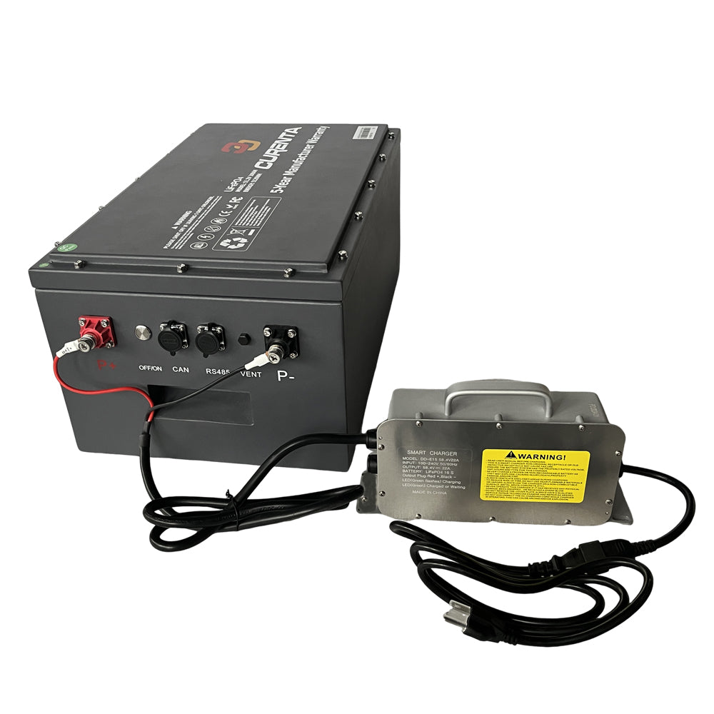 CURENTA 48V 100Ah Self Heating Marine Boat Yacht LiFePO4 Lithium Power Battery 5KWh Off-Grid Solar Energy Storage System Battery Pack EU Ready to Ship