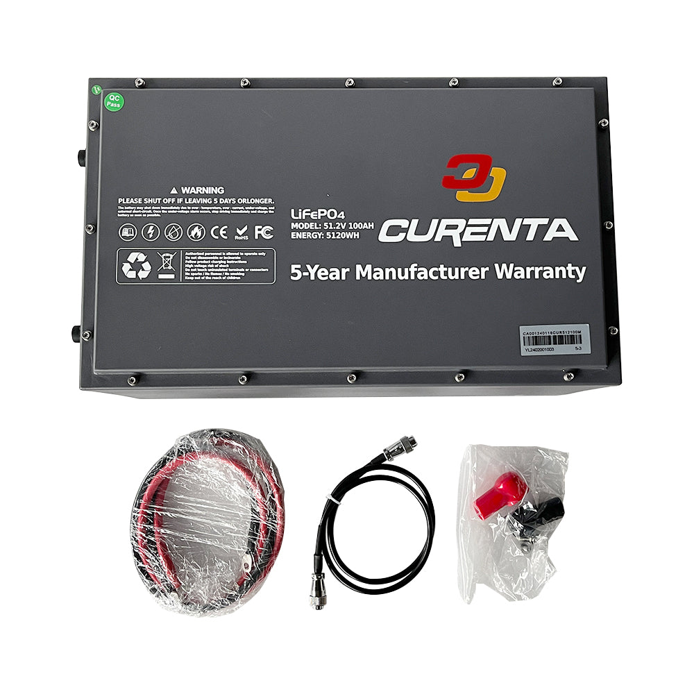 CURENTA 48V 100Ah Self Heating Marine Boat Yacht LiFePO4 Lithium Power Battery 5KWh Off-Grid Solar Energy Storage System Battery Pack EU Ready to Ship
