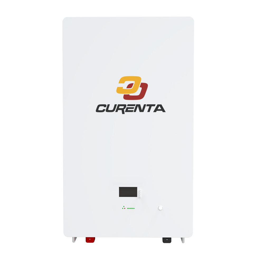 CURENTA 48V 51.2V 100AH 5KWh Wall Mounted LiFePO4 Lithium Battery Pack IP67，6000+ Designed Cycles & 10-Year Lifetime Home Energy Storage System Battery EU Stock Fast Shipping