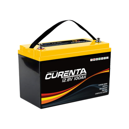 CURENTA 12V 100Ah LiFePO4 Lithium Battery - BCI Group 31 Compliant, 6000 Cycles, Built-in 100A BMS, Low Temperature Protection - Ideal for RVs Boat Trolling Motor Camper Out Door UPS Power Battery