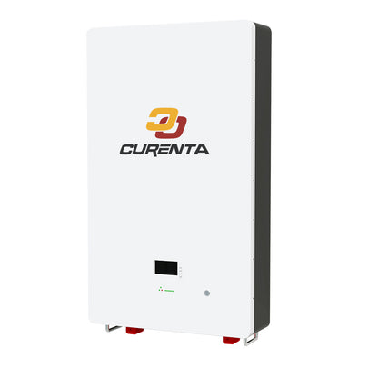 CURENTA 48V 51.2V 100AH ​​5KWh Wall Mounted LiFePO4 Lithium Battery Pack IP67，6000+ Designed Cycles &amp; 10-Year Lifetime Home Energy Storage System Battery EU Stock Fast Shipping