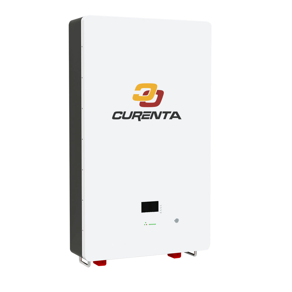 CURENTA 48V 51.2V 100AH 5KWh Wall Mounted LiFePO4 Lithium Battery Pack IP67，6000+ Designed Cycles & 10-Year Lifetime Home Energy Storage System Battery EU Stock Fast Shipping