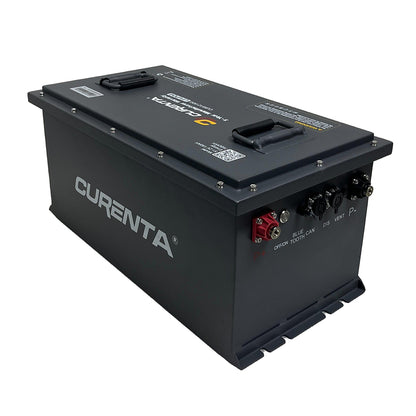 CURENTA Battery 48V 150Ah Lithium Golf Cart Battery, Built-in Smart 200A BMS, with Touch Monitor &amp; Mobile APP, 6000+ Cycles Rechargeable LiFePO4 Battery, Max 15.36kW Power Output, Perfect for Golf Carts